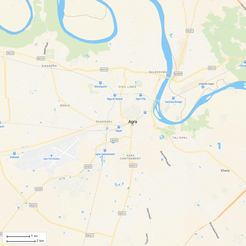 Area orientation only; arrival not mapped