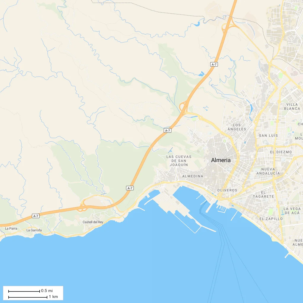 Area orientation only; arrival not mapped
