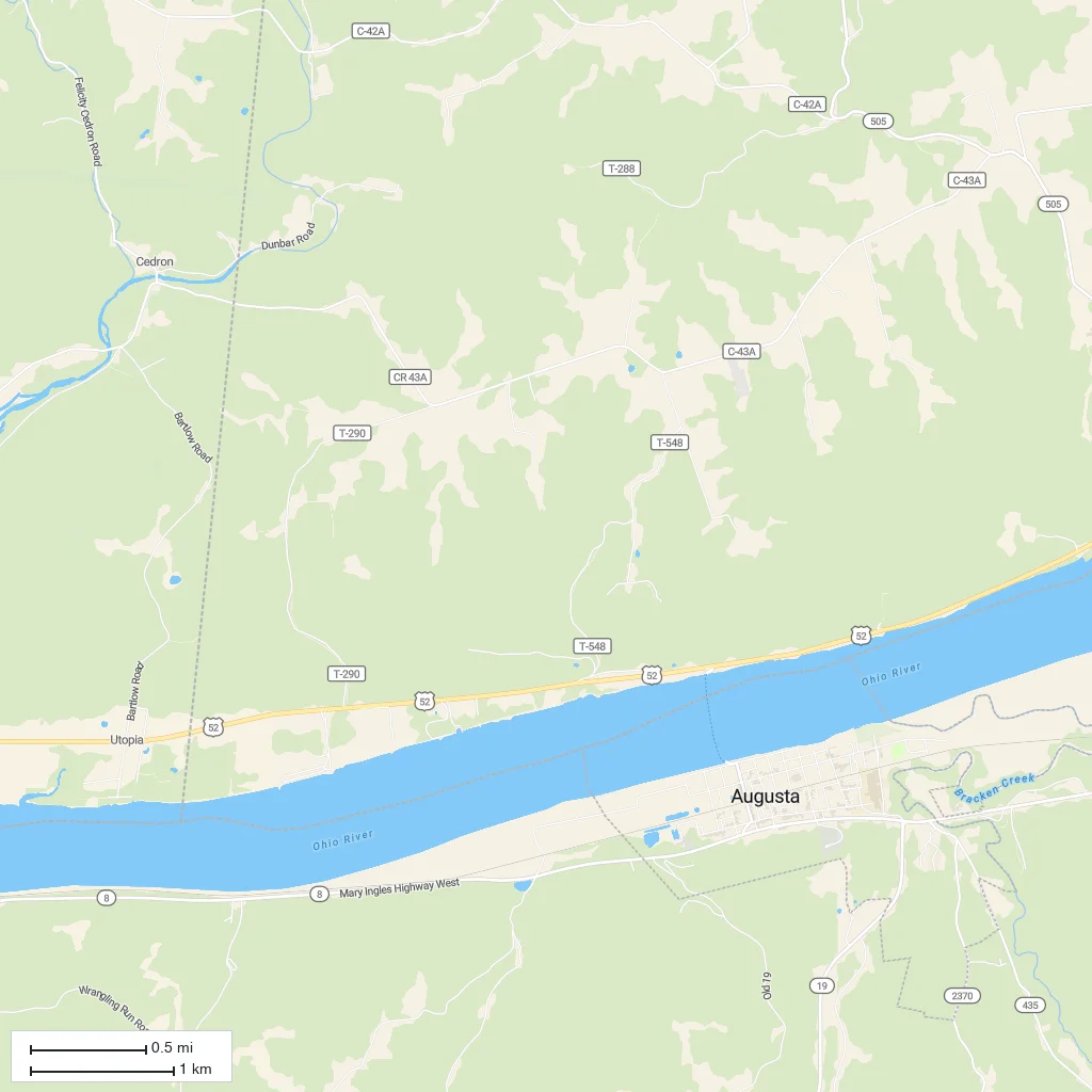 Area orientation only; arrival not mapped