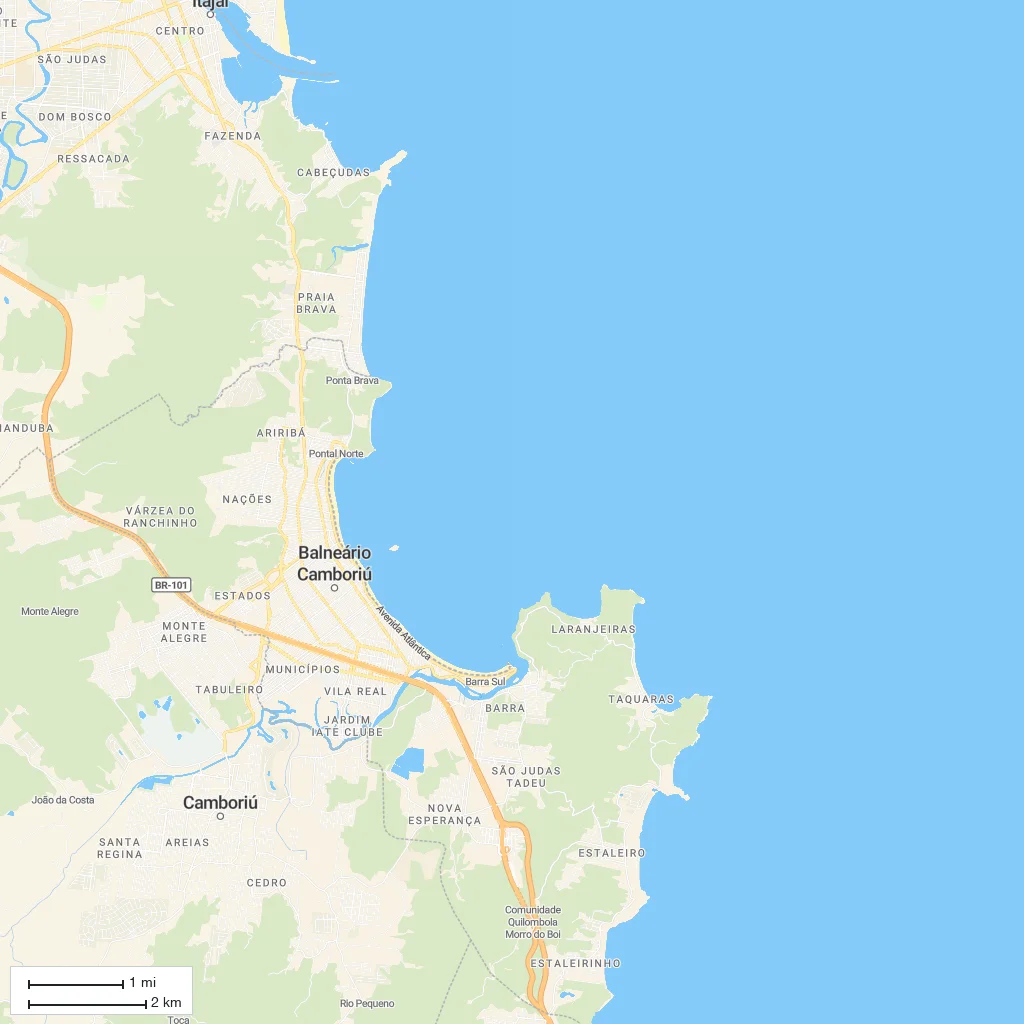 Area orientation only; arrival not mapped