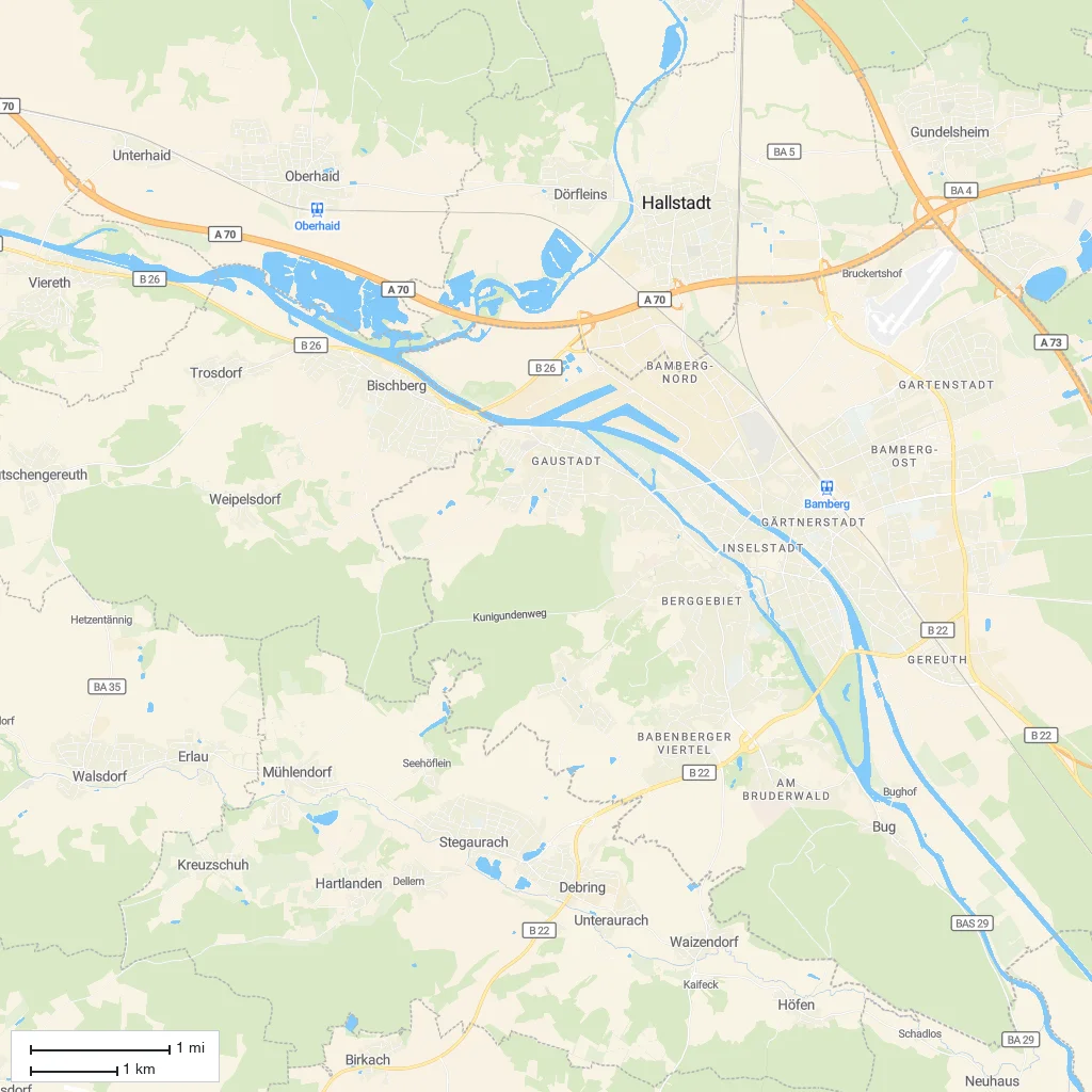 Area orientation only; arrival not mapped