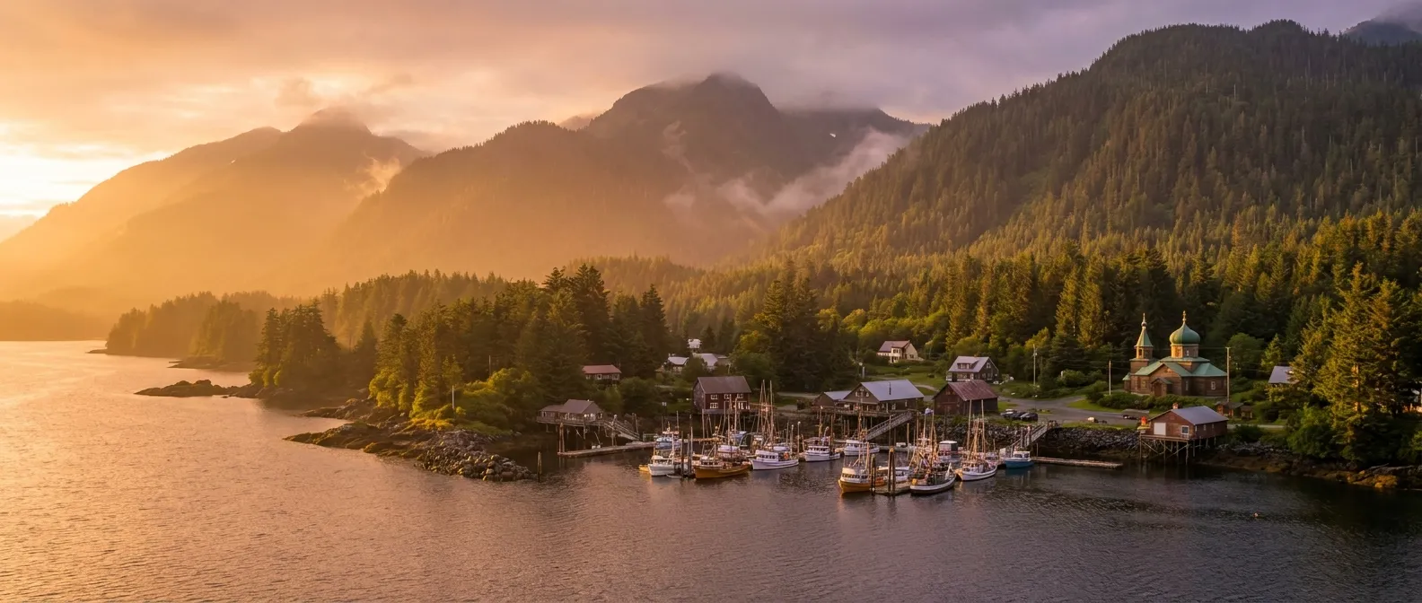 Baranof Island, Southeast Alaska, USA cruise port