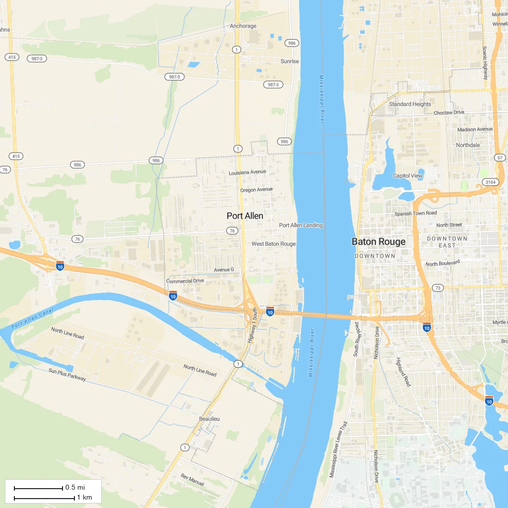 Area orientation only; arrival not mapped