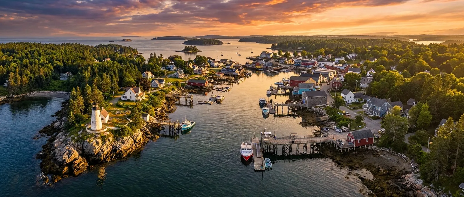 Boothbay Harbor, Maine, USA cruise port