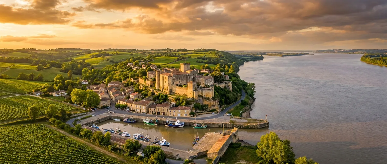 Bourg-sur-Gironde, Nouvelle-Aquitaine, France cruise port