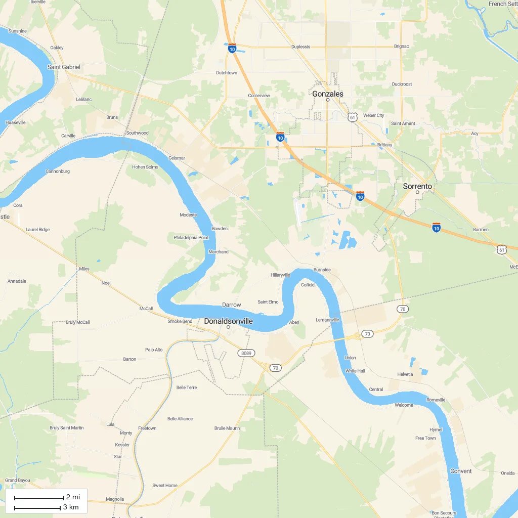 Area orientation only; arrival not mapped