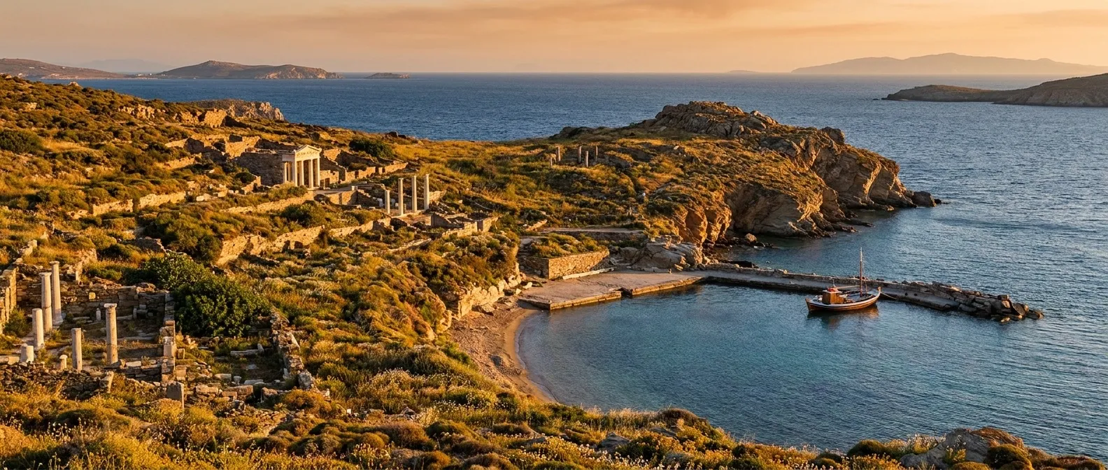 Delos Island, Cyclades, Greece cruise port