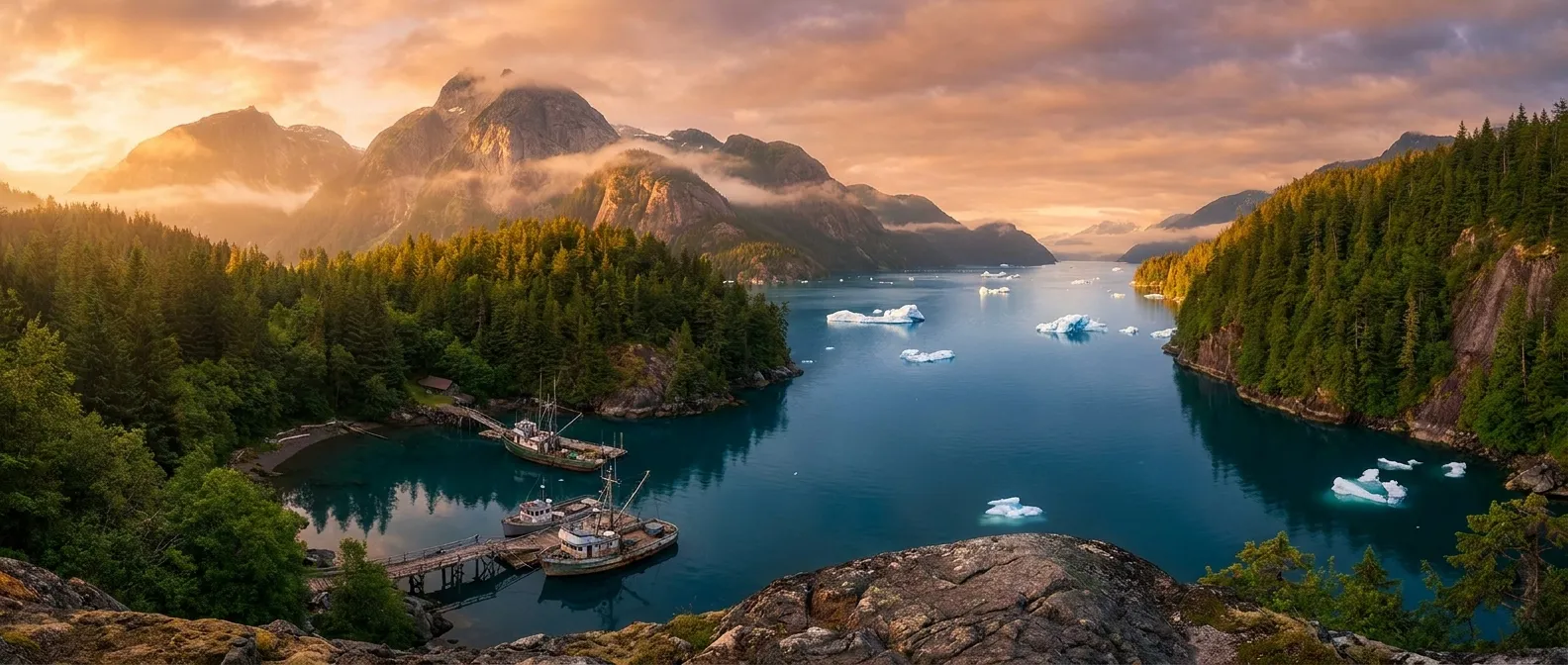 Endicott Arm Fjord, Alaska, USA cruise port