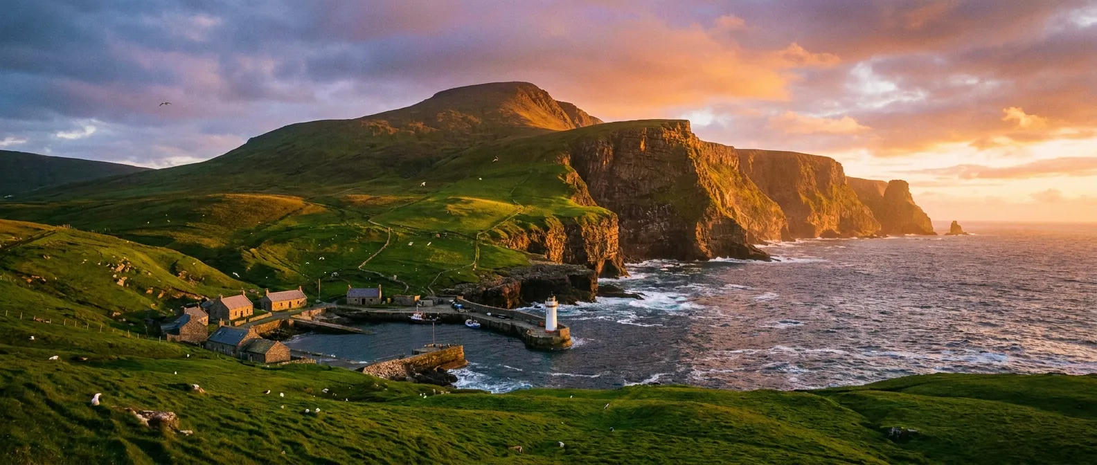 Foula Island, Shetland, Scotland cruise port