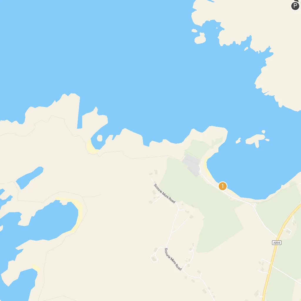 Handa Island, Sutherland, Scotland map with numbered points of interest