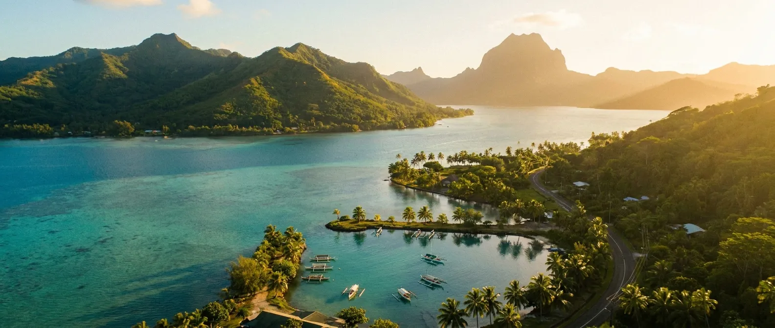 Huahine Island, Society Islands, French Polynesia cruise port