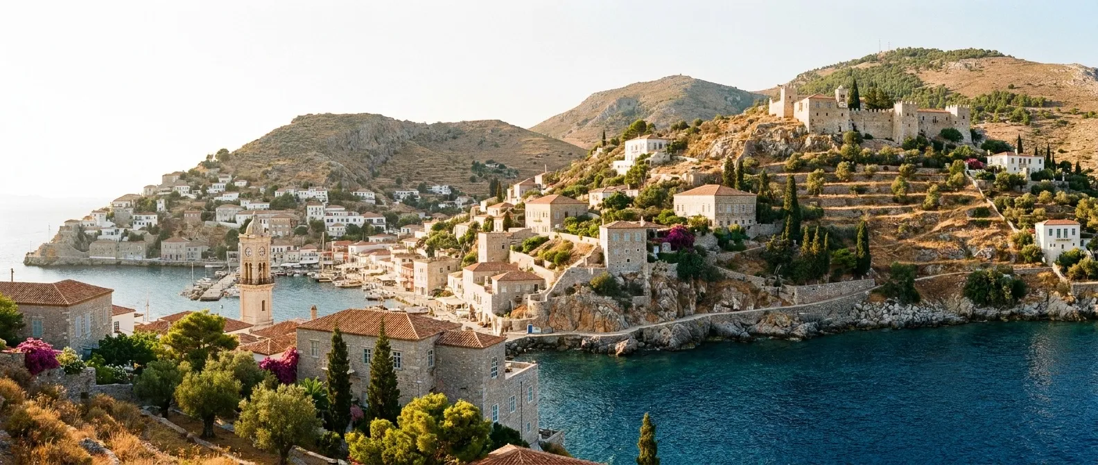 Hydra Island, Saronic Gulf, Greece cruise port