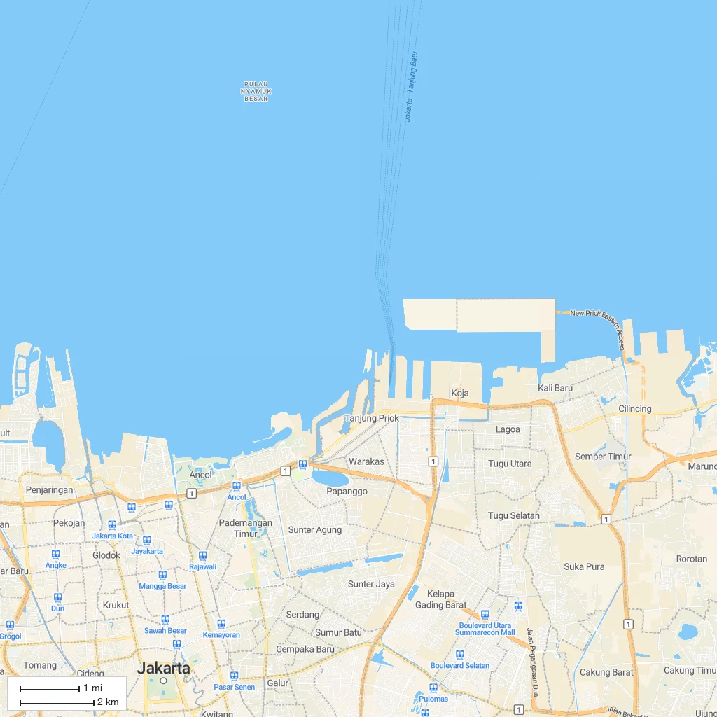 Area orientation only; arrival not mapped