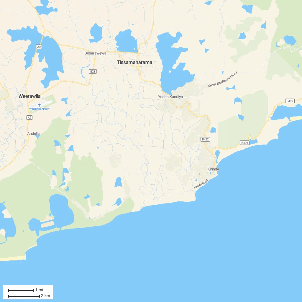 Area orientation only; arrival not mapped