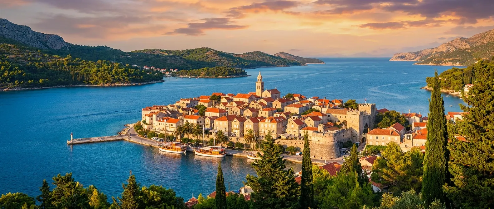 Korcula Island, Dalmatia, Croatia cruise port