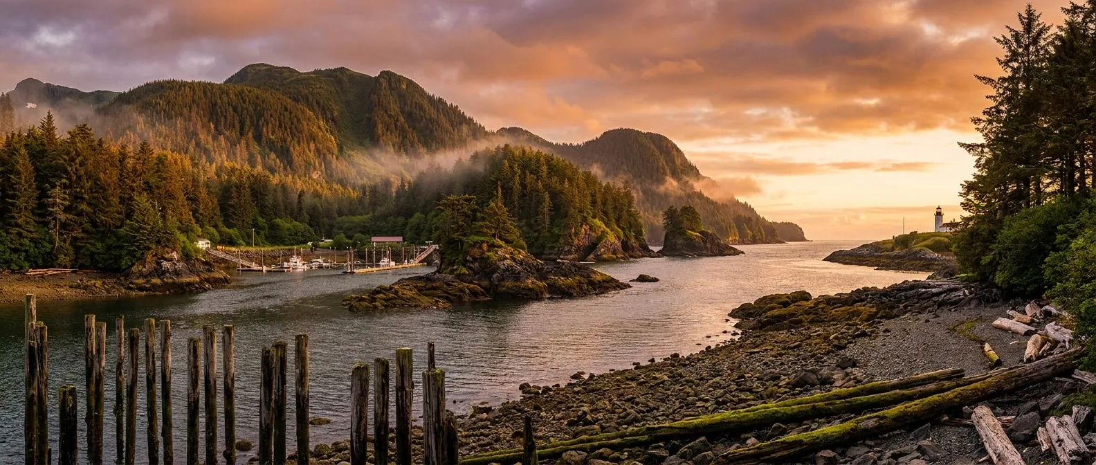 Kupreanof Island, Southeast Alaska, USA cruise port
