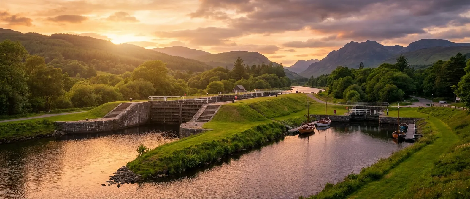 Laggan Locks, Scottish Highlands, Scotland cruise port