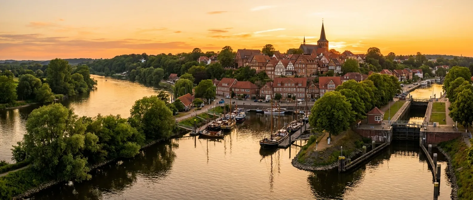 Lauenburg an der Elbe, Schleswig-Holstein, Germany cruise port
