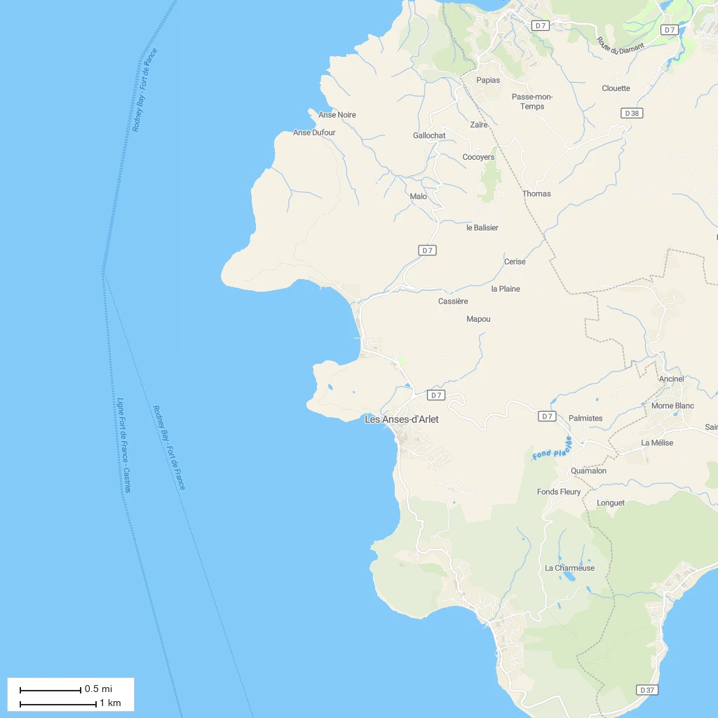 Area orientation only; arrival not mapped