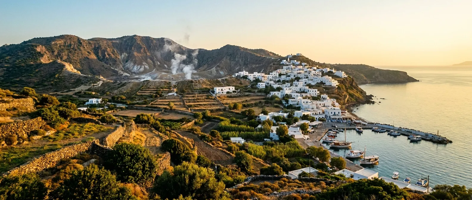 Nisyros Island, Dodecanese, Greece cruise port