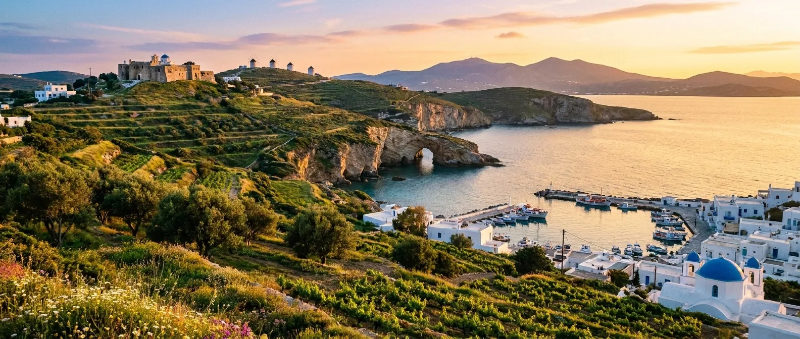 Paros Island, Cyclades, Greece cruise port