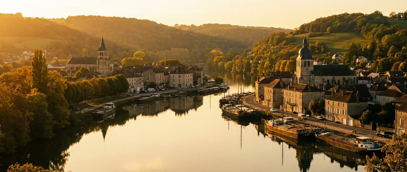 Saint-Jean-de-Losne, Burgundy, France cruise port
