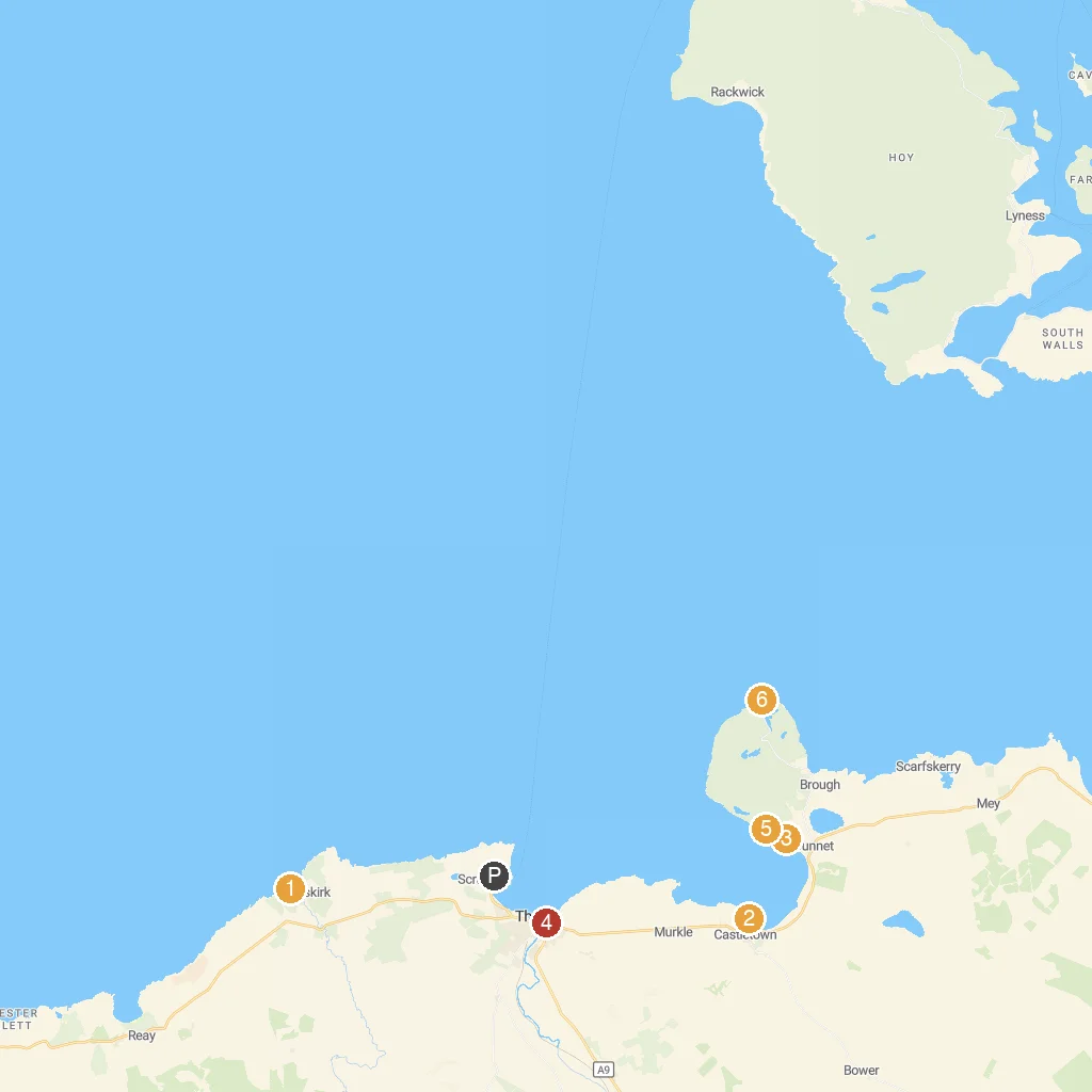 Scrabster, Caithness, Scotland map with numbered points of interest
