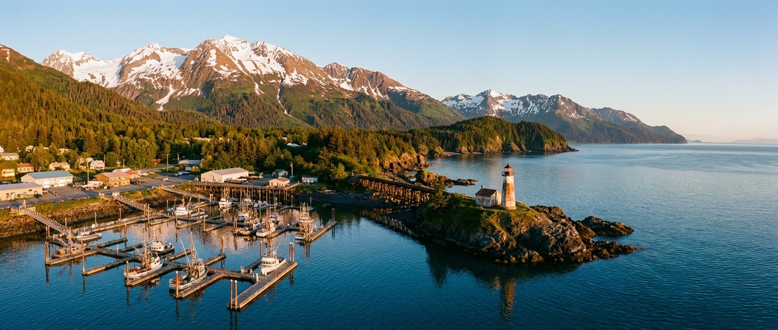Seward, Alaska, USA cruise port