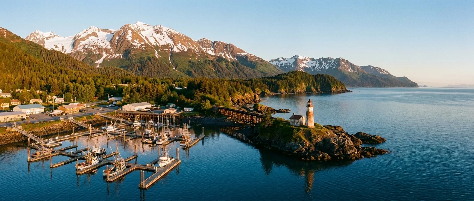 Seward, Alaska, USA cruise port