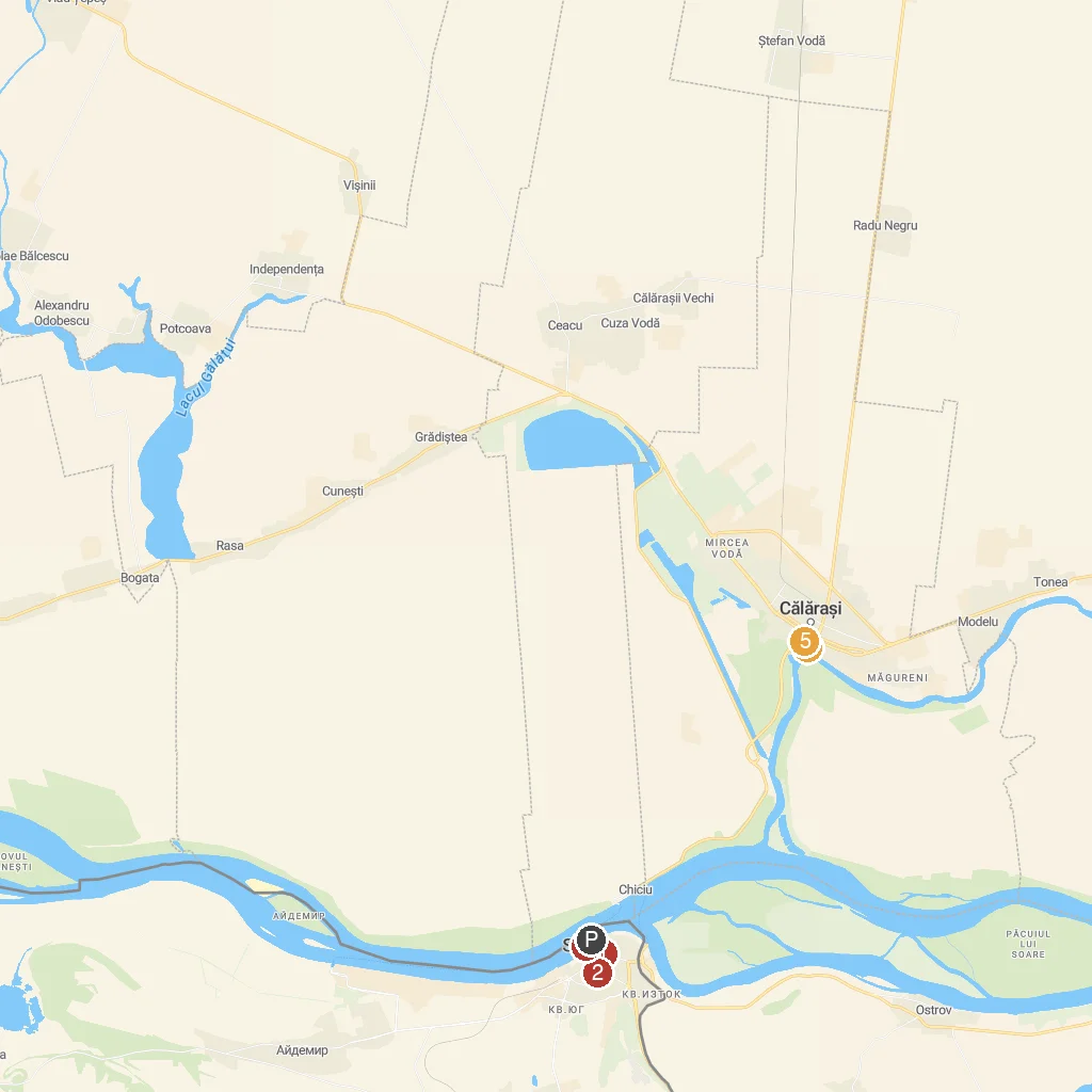 Silistra, Silistra Province, Bulgaria map with numbered points of interest