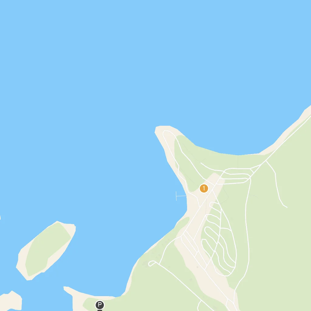 Silver Islet, Ontario, Canada map with numbered points of interest