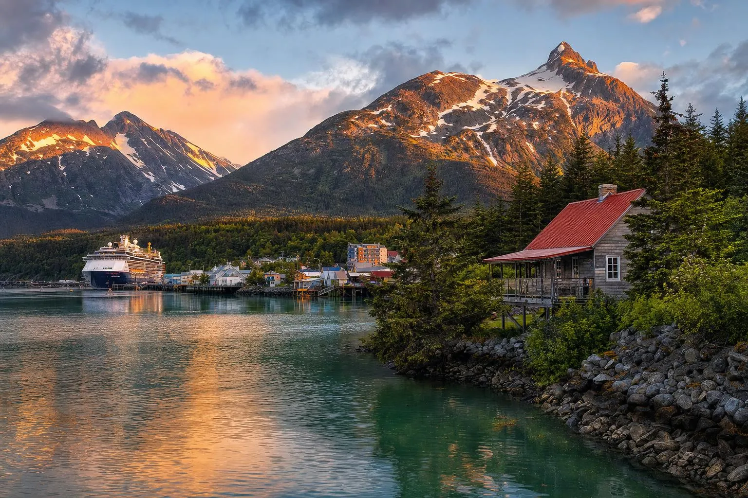 Skagway, Alaska, USA cruise port