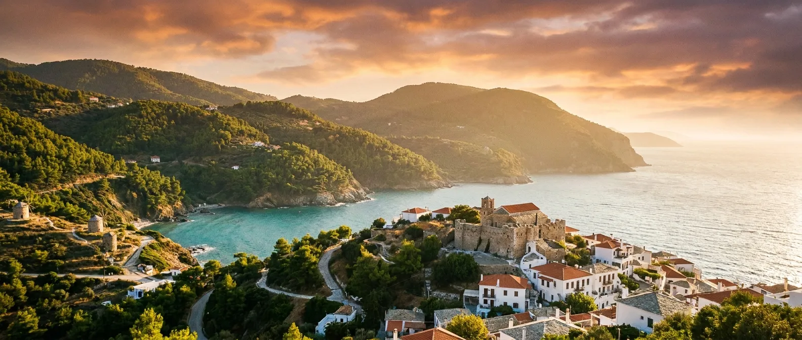 Skopelos Island, Sporades, Greece cruise port