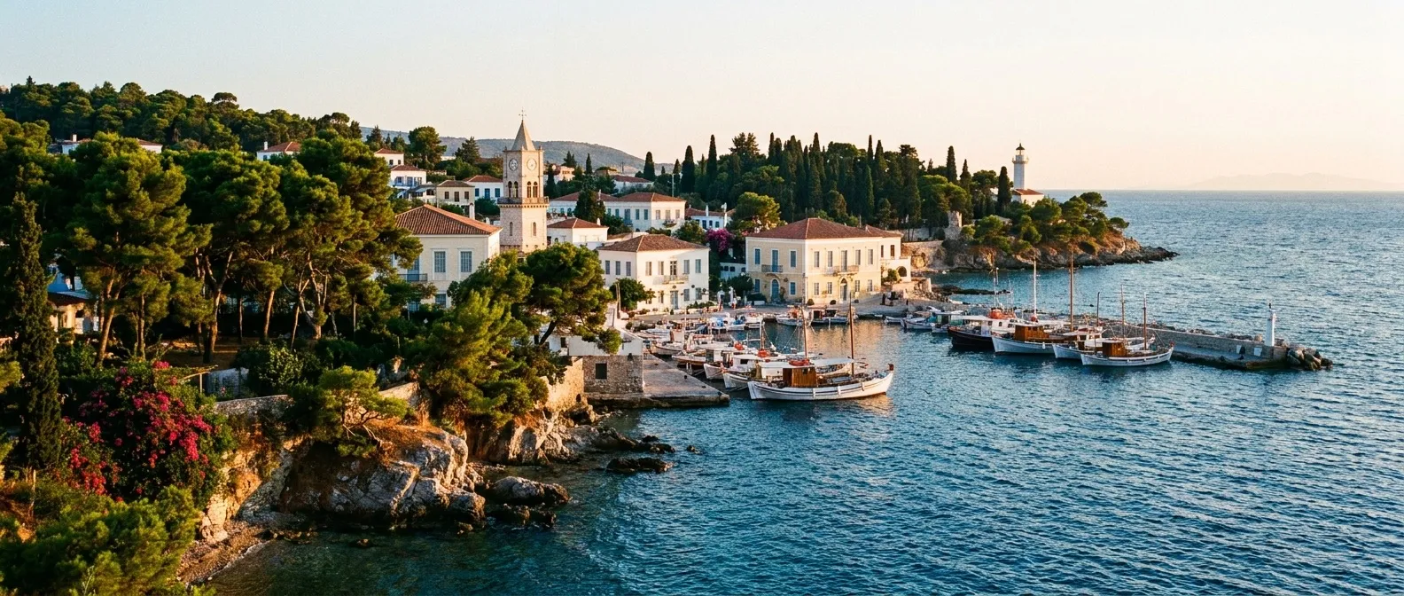 Spetses Island, Saronic Gulf, Greece cruise port