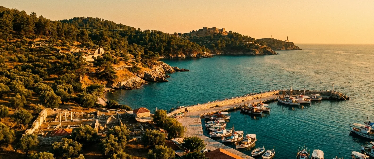 Thasos Island, Northern Aegean, Greece cruise port
