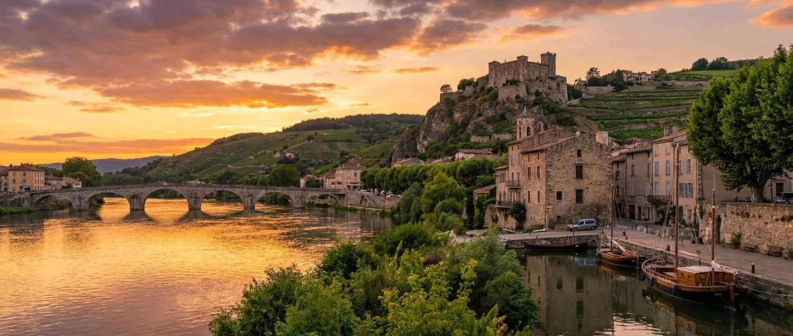 Tournon-sur-Rhône, Ardèche, France cruise port