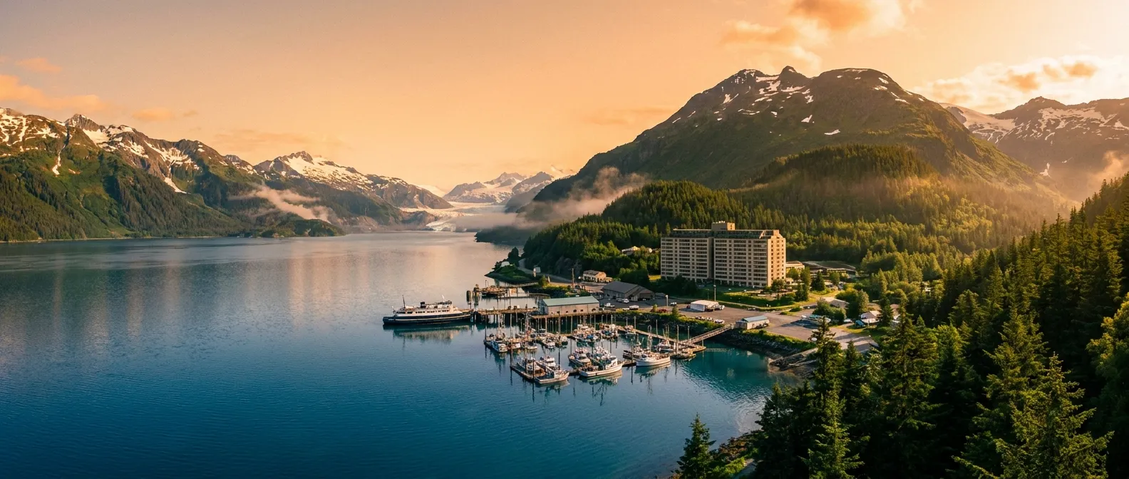 Whittier, Alaska, USA cruise port